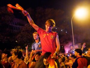 Read more about the article Fans in Madrid party all night long after Spain’s World Cup victory | World Cup 2026