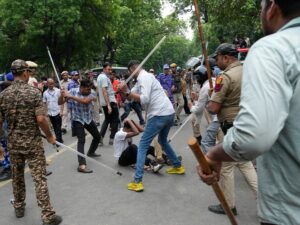 Read more about the article Photos: Police fire tear gas at India’s Cockroach movement supporters | Protests News
