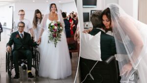 Read more about the article Father walks daughter down aisle days after quadruple bypass surgery