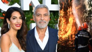 Read more about the article George and Amal Clooney evacuate southern France home in wildfire