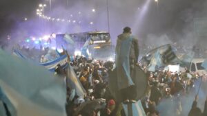 Read more about the article Argentina players receive heroes’ welcome home despite World Cup defeat | World Cup 2026