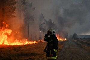 Read more about the article Firefighters battle to contain wildfires still burning near Bordeaux | Newsfeed