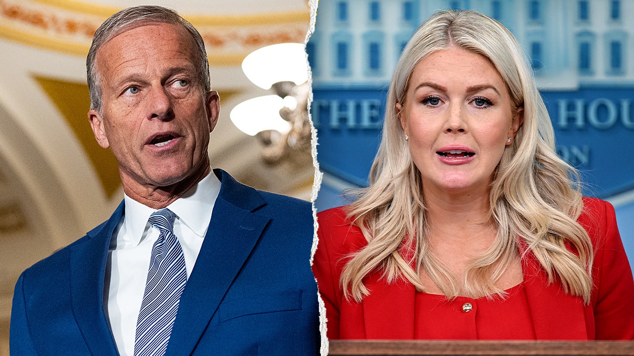 You are currently viewing Karoline Leavitt says Trump’s patience with Thune is wearing thin