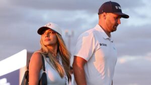 Read more about the article Wyndham Clark’s girlfriend Emily Tanner battles tan lines, Kristin Cavallari’s first pitch & Sweetness tribute