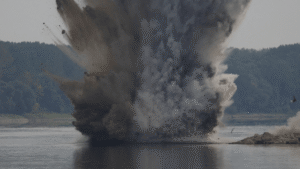 Read more about the article Romanian navy blasts riverbed to protect nuclear plant | Newsfeed