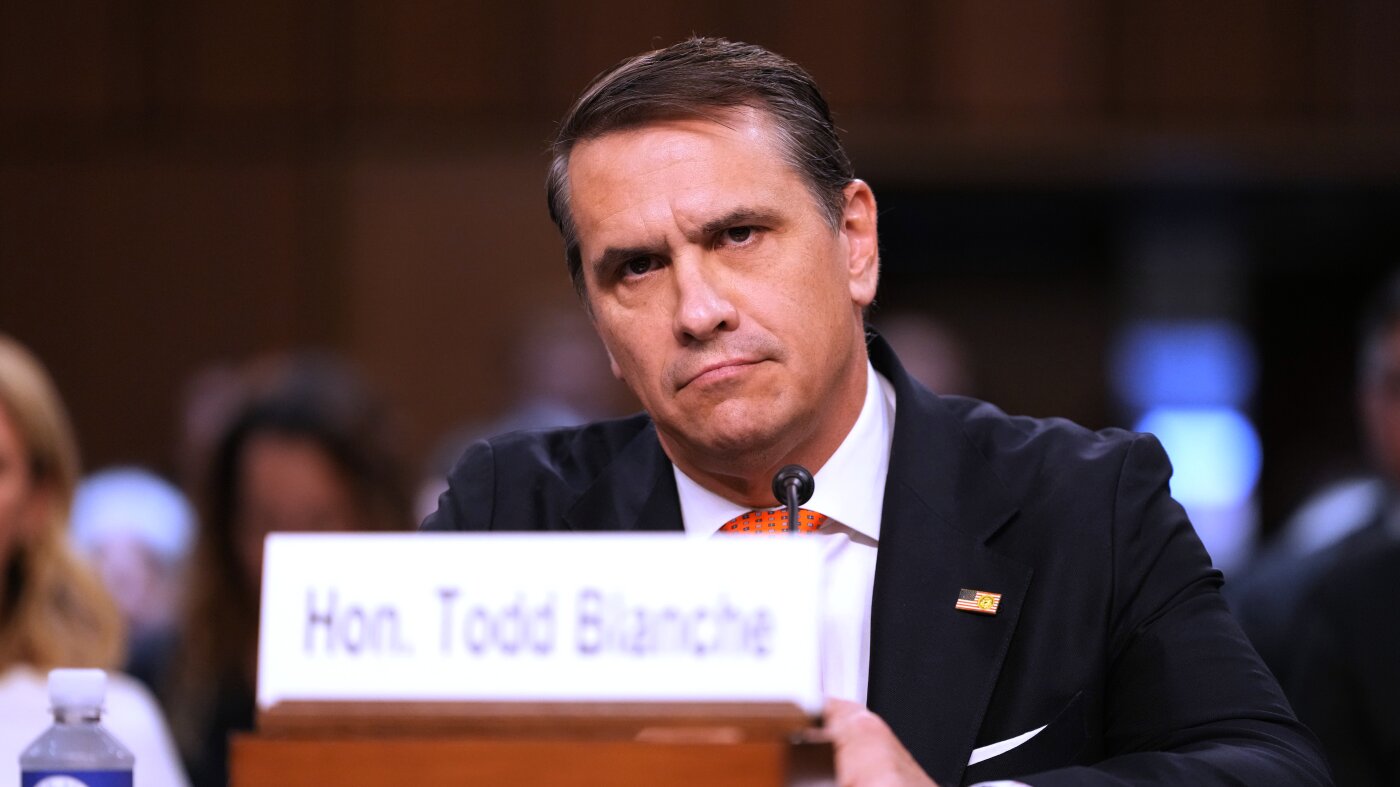 You are currently viewing Todd Blanche rescinds Trump’s ‘anti-weaponization fund’ ahead of nomination hearing : NPR