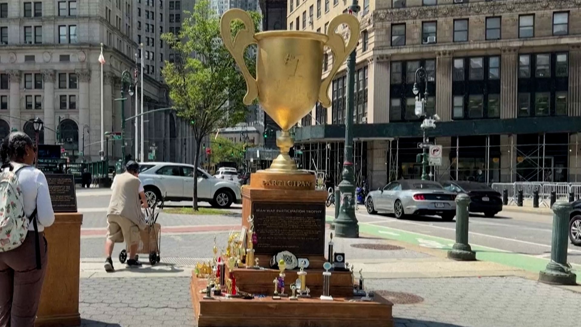 Read more about the article ‘Iran war participation trophy’ mocking Trump appears in New York | US-Israel war on Iran